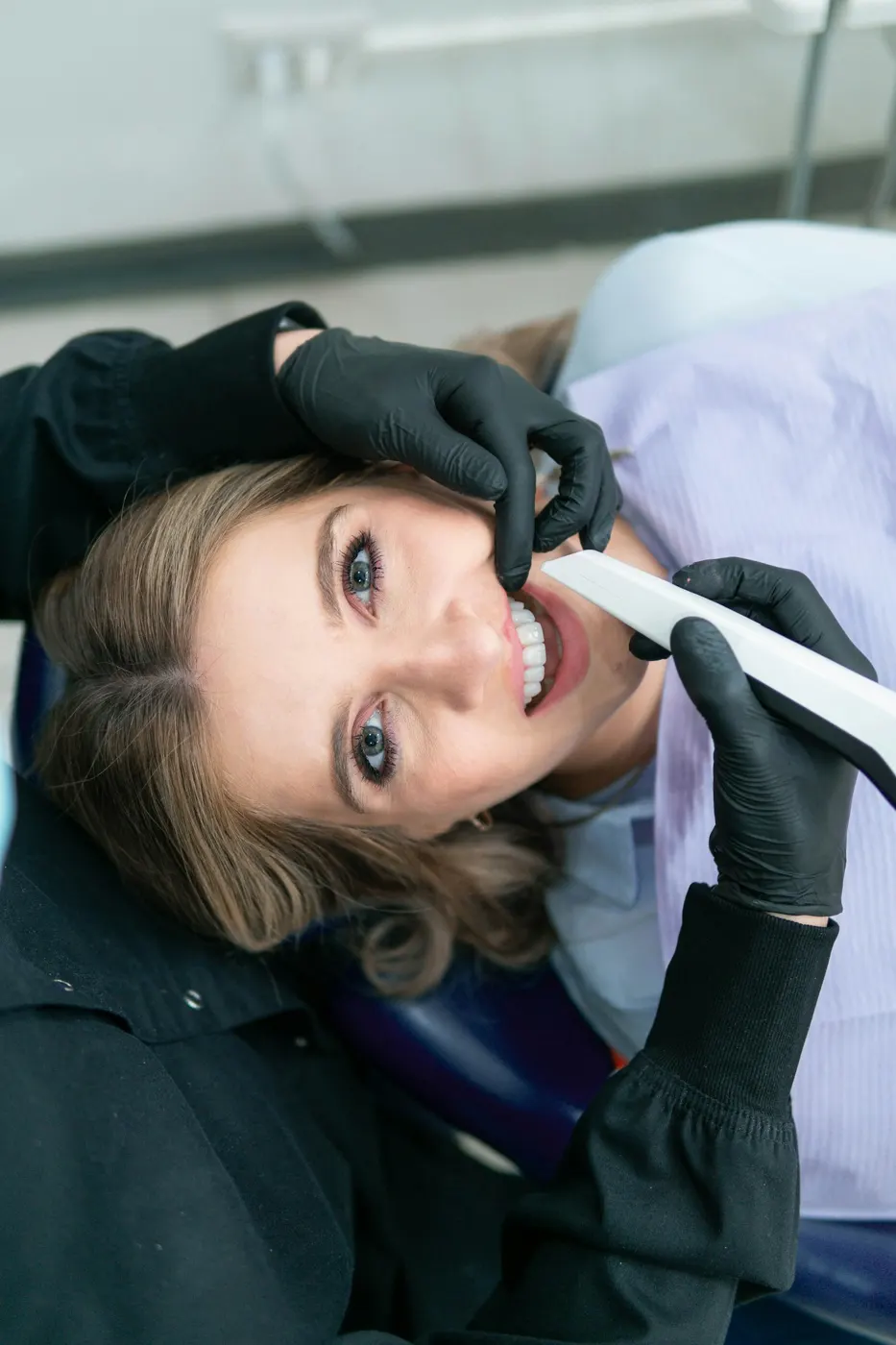 Relaxed patient during a hygiene appointment