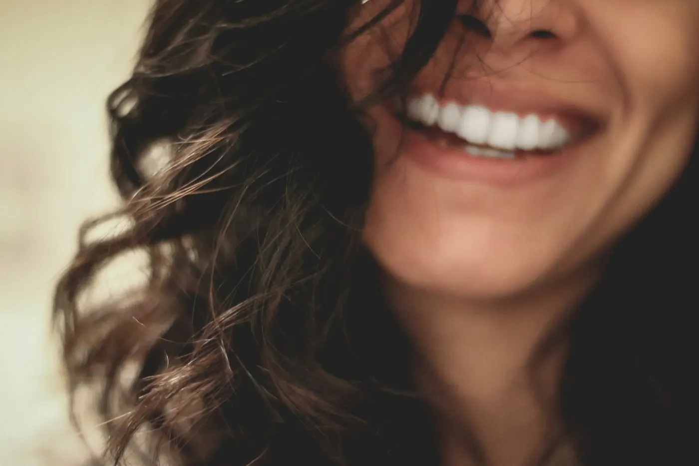 Close-up of a bright, natural smile
